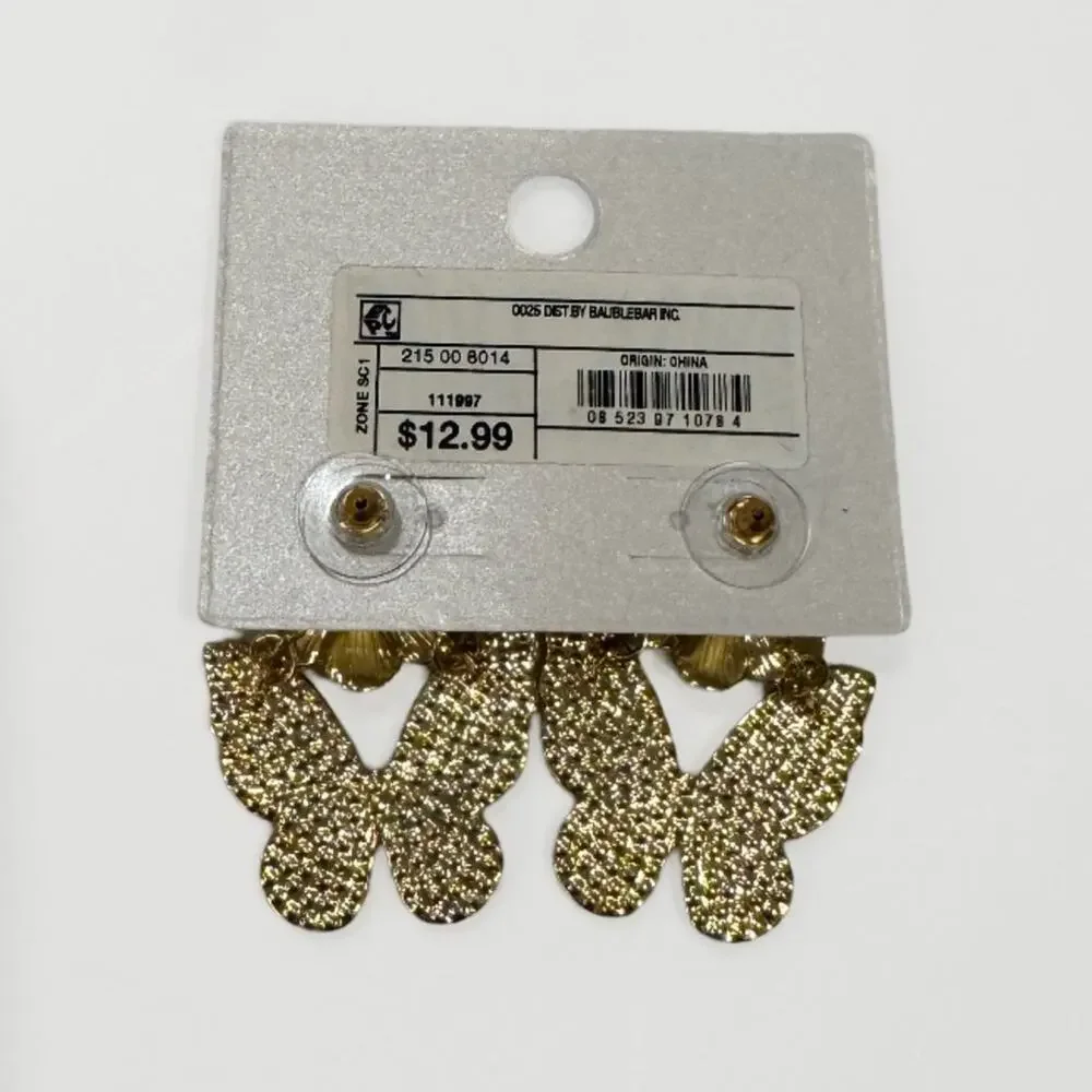 SUGARFIX by BaubleBar Butterfly and Flower Statement Earrings - Gold - Picture 2 of 3